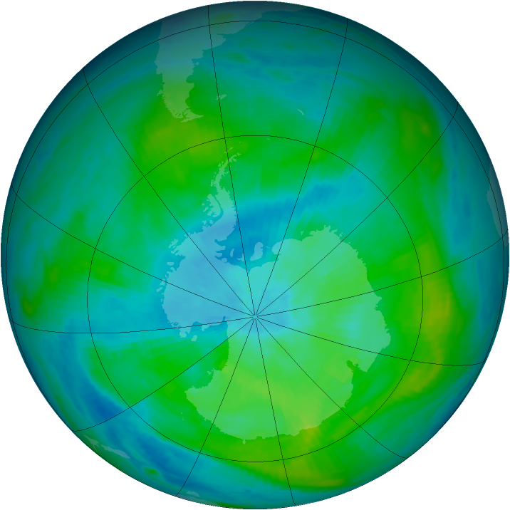 Antarctic ozone map for 24 February 1979